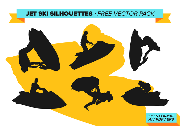 Jet Ski Silhouettes Free Vector Pack