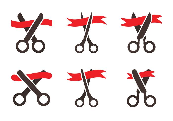 Free Ribbon Cutting Vector Icon