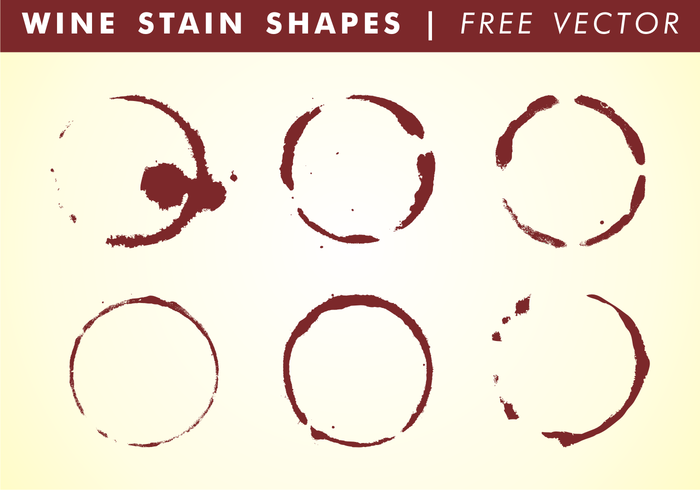 Vino Stain formas vectoriales gratis vector