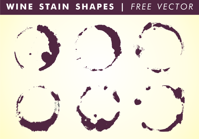 Vino Stain formas vectoriales gratis vector