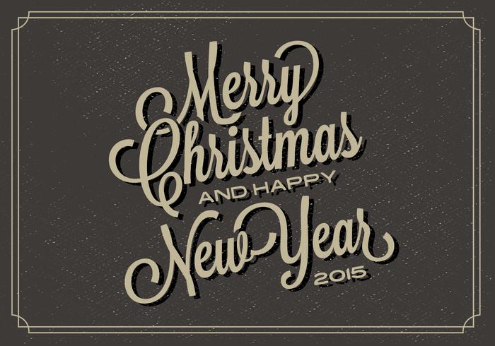 Free Christmas Typography Vector Backgorund