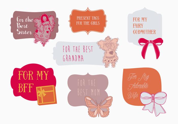 Free Present Tags Vector