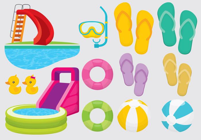 Aquatic Summer Items vector