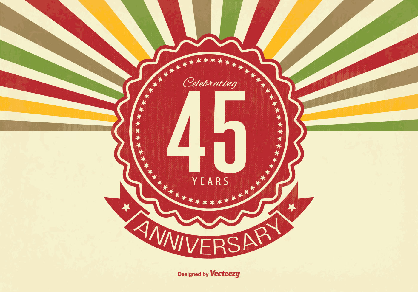 Download 45 Year Retro Anniversary Illustration - Download Free Vector Art, Stock Graphics & Images