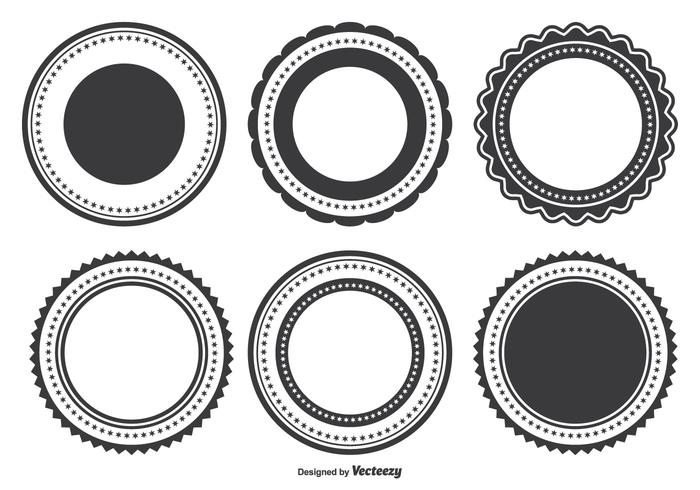 Conjunto de forma de insignia vector