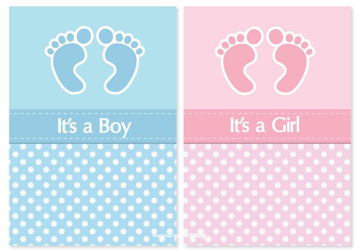 Cute Baby Shower Card Set vector