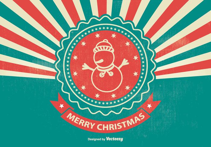 Vintage Style Christmas Illustration vector