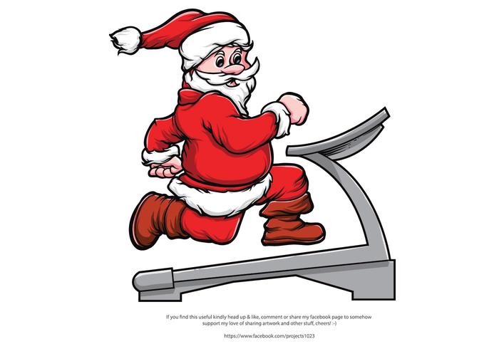 Merry Fitness Santa Vector Merry Fitness Santa Vector