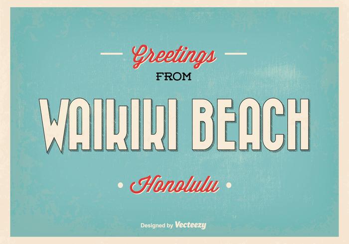 Waikiki Greeting Illustration Waikiki Greeting Illustration