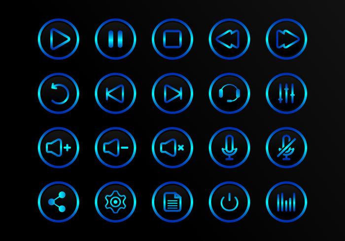 Buttons Multimedia Vector Icons