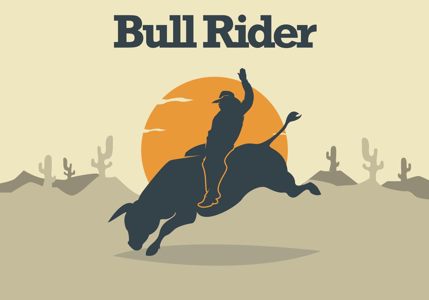 Bull Rider Illustration 101243 Vector Art at Vecteezy