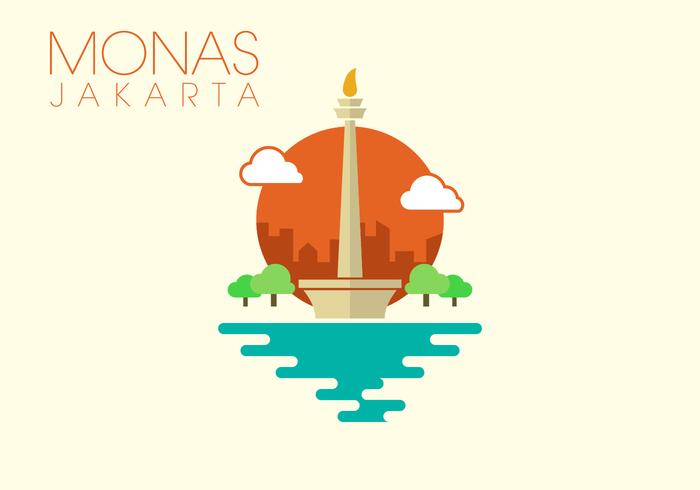 Monas Ilustración Minimalista vector