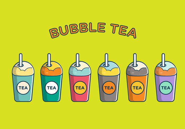 VECTOR LIBRE DEL TÉ DE LA BURBUJA