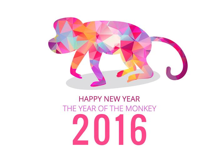 2016 year of monkey vector