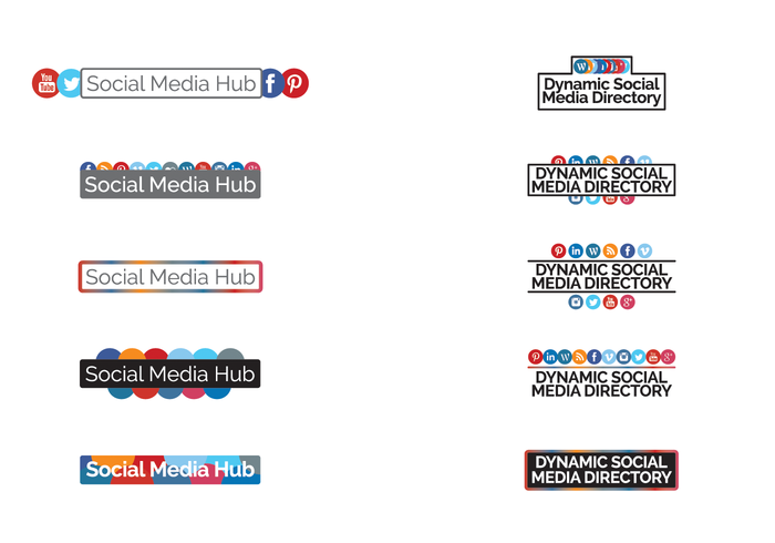 Social Hub/Directory Vector Icons Social Hub/Directory Vector Icons