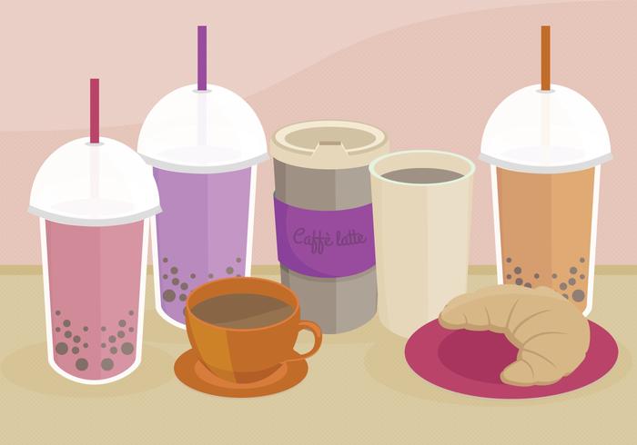 Burbuja de té ilustración vectorial vector