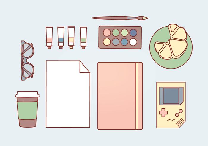Vector Pastel Accessories Vector Pastel Accessories