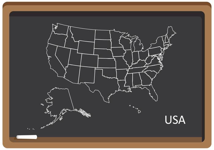 State Outlines Map Vector