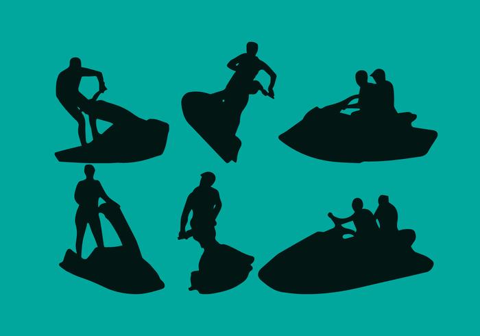 Jet Ski  Silhouette Vector