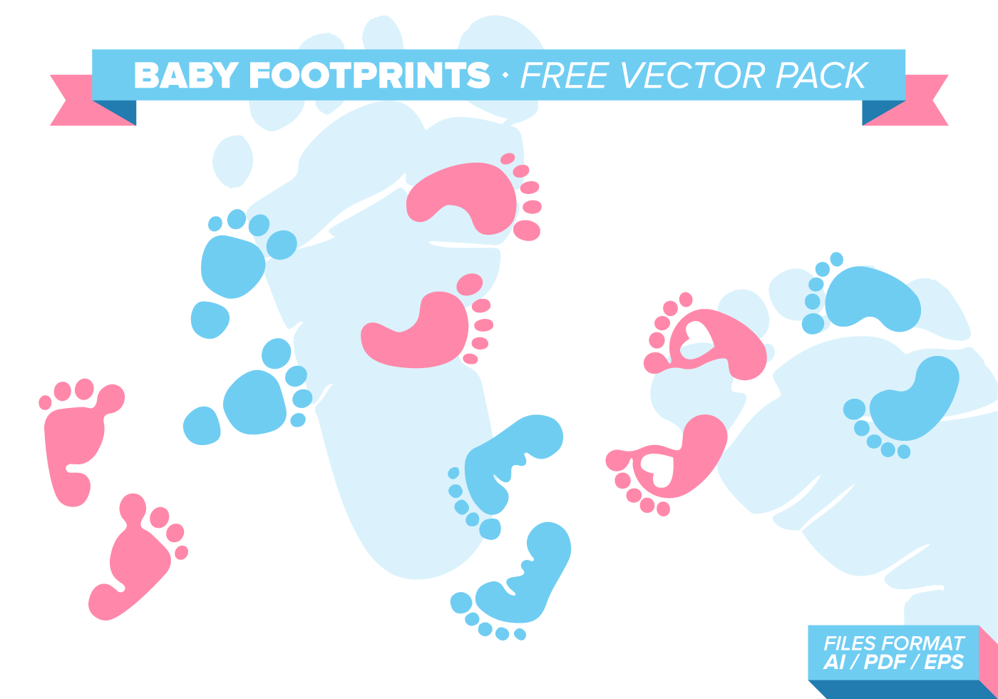 Download Baby Footprints Free Vector Pack - Download Free Vector ...