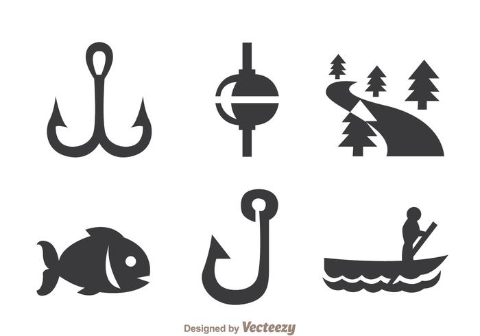 Fishing Gray Icons Fishing Gray Icons