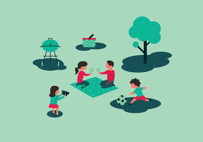 Family Picnic Illustrations