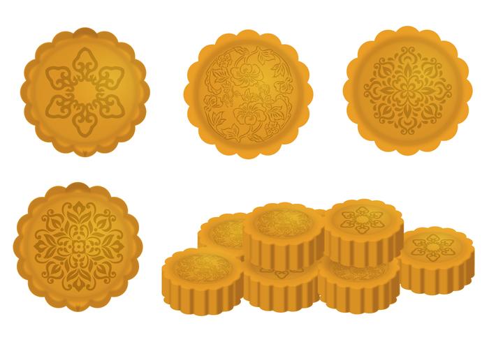 Mooncake Vector Diseños