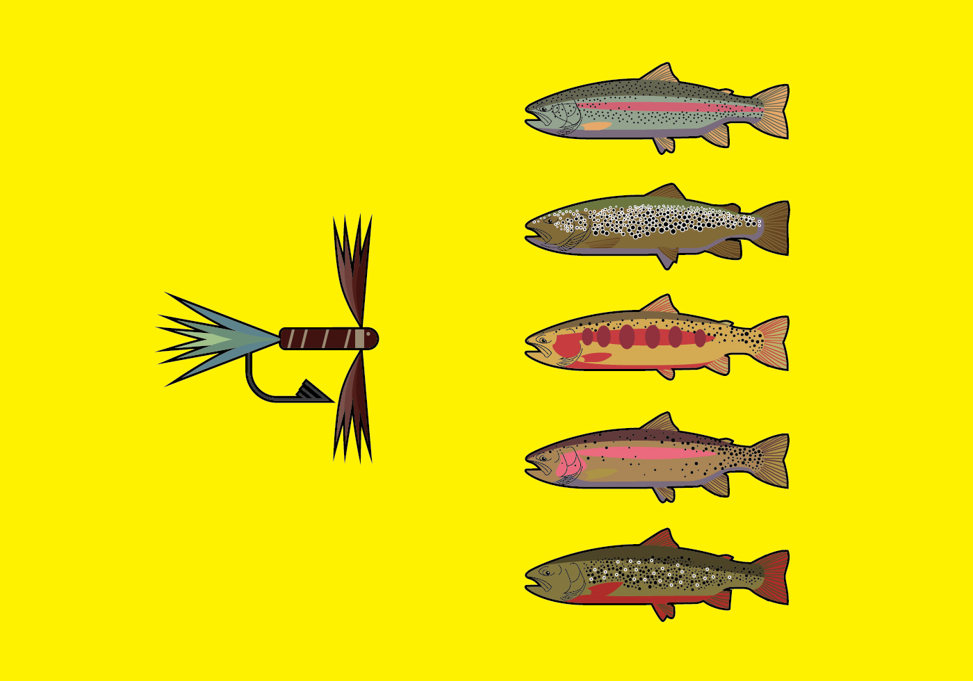 Download Fly Fishing Pack 2 - Download Free Vector Art, Stock Graphics & Images