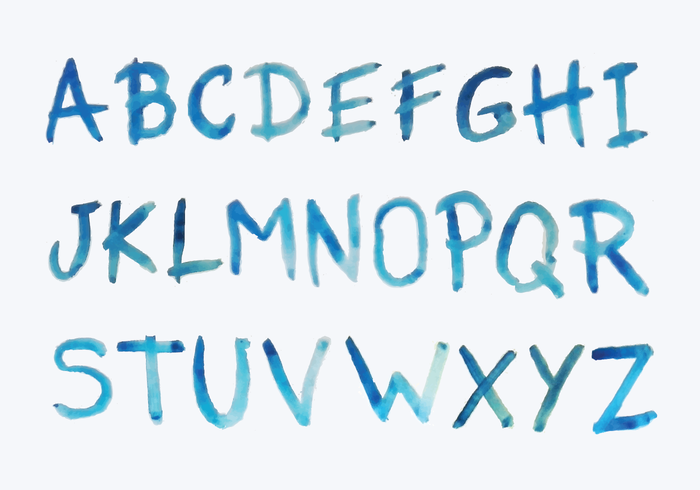 Letras de estilo de acuarela vector