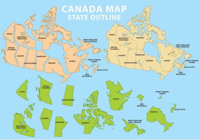 State Outline Canada vector