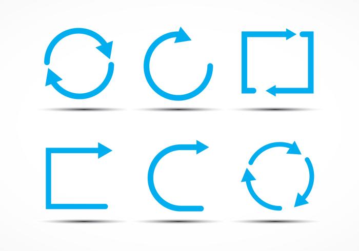 Replay icons vector