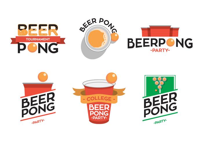 Beer Pong Typo Vector