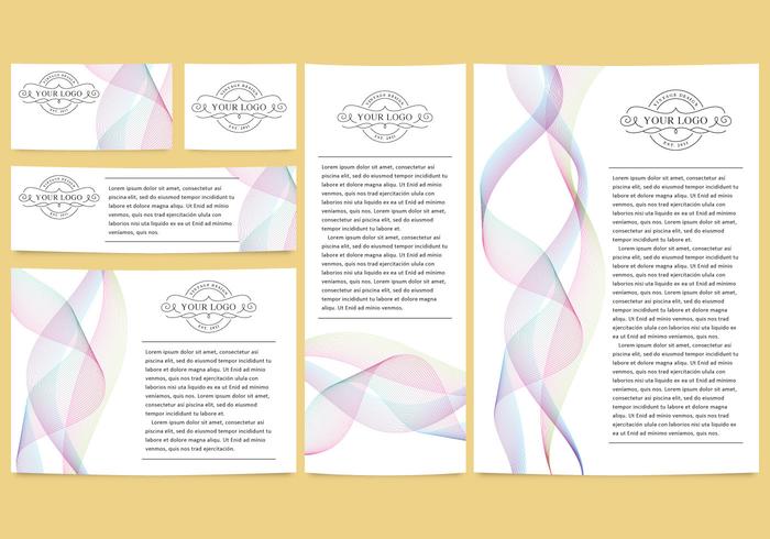 Colorful Lines Brand Templates vector