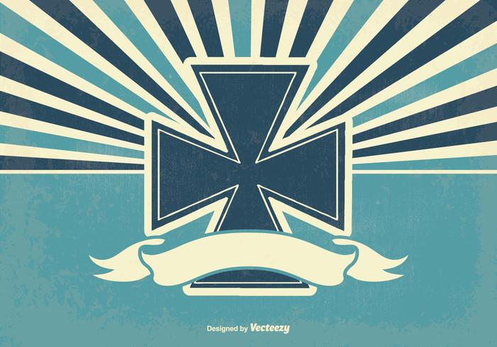 Retro Maltese Iron Cross Illustration vector