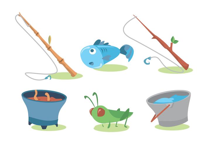 Fishing Rod Vector Set