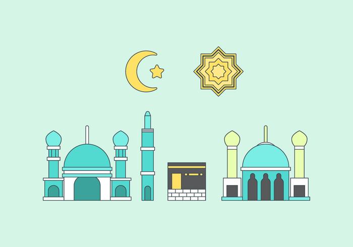 Free Makkah Vector Illustration #1 Free Makkah Vector Illustration #1