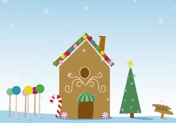 Free Christmas Gingerbread House Vector