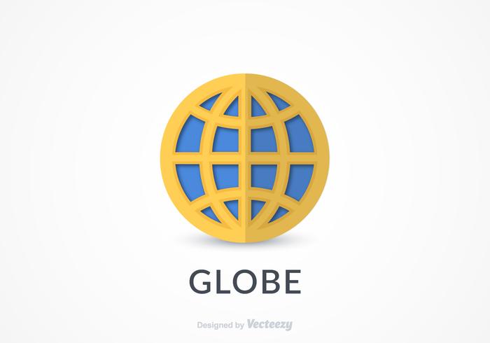 Libre plana Globe Logo Vector Icono