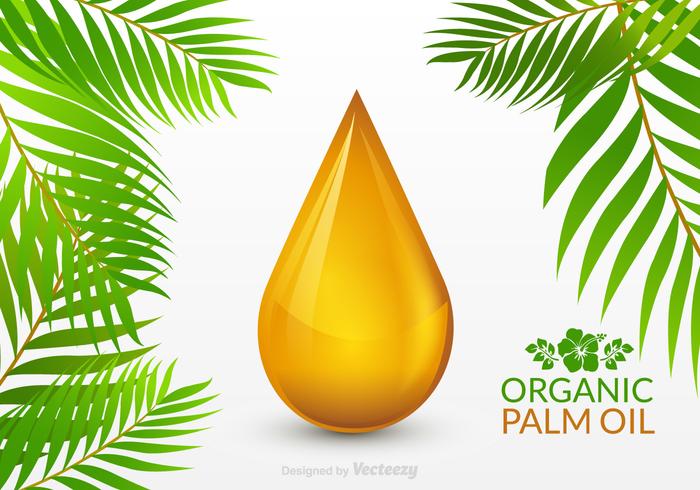 Vector libre de gota de aceite de palma