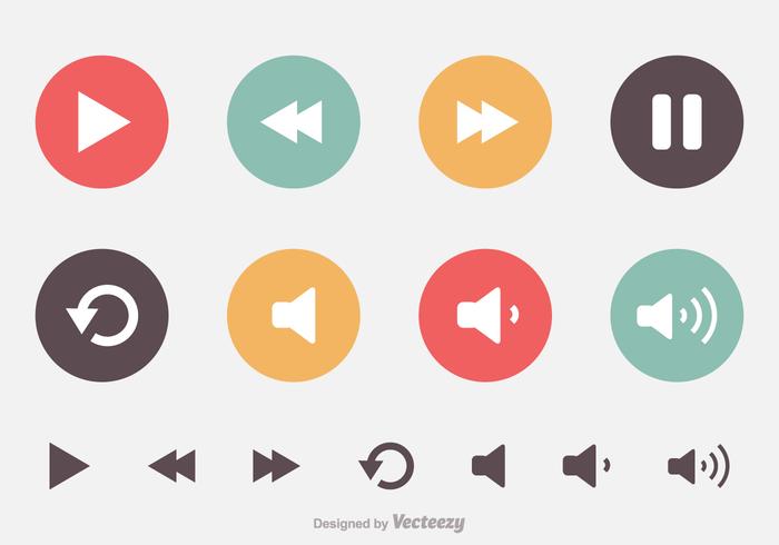 Free Media Player Vector Icons