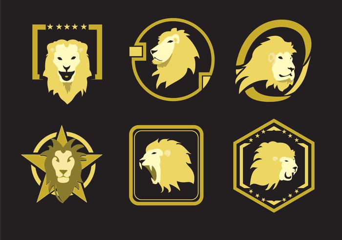 Lion Head Emblems vector