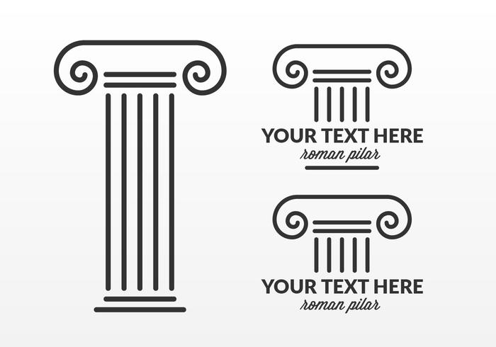 Roman Pillar Design Vector