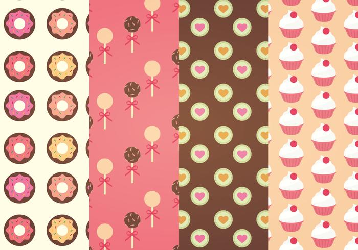 Dulces patrones vectoriales vector