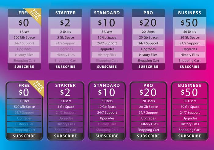 Transparent List Of Prices vector