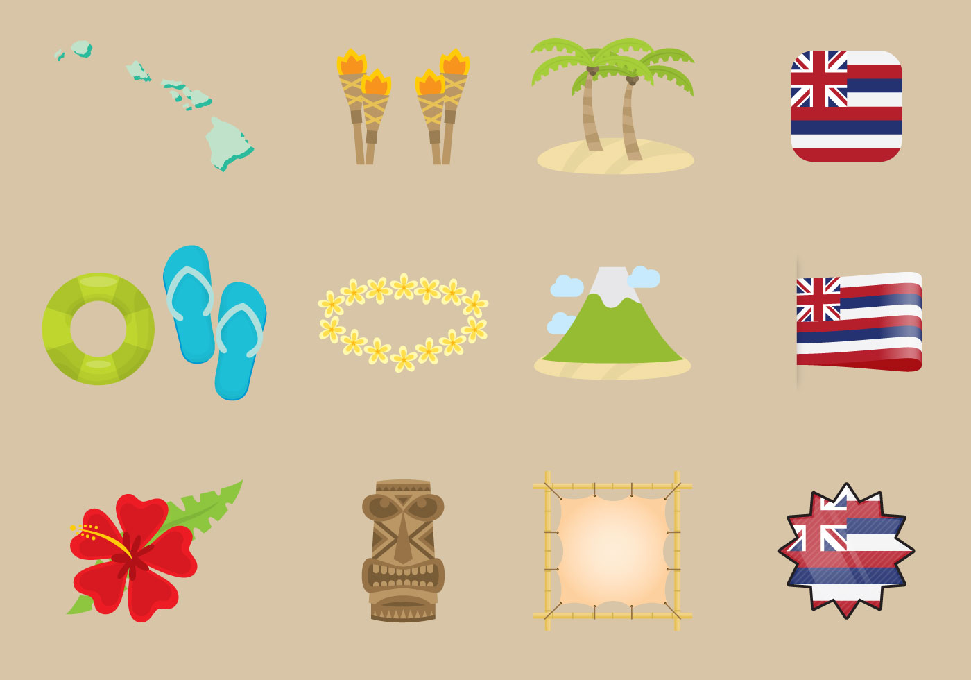 Download Hawaiian Icons - Download Free Vectors, Clipart Graphics ...