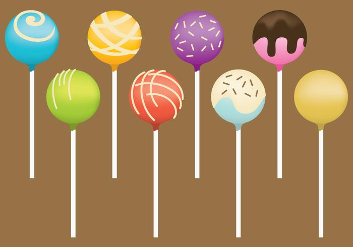 Colorful Cake Pops vector