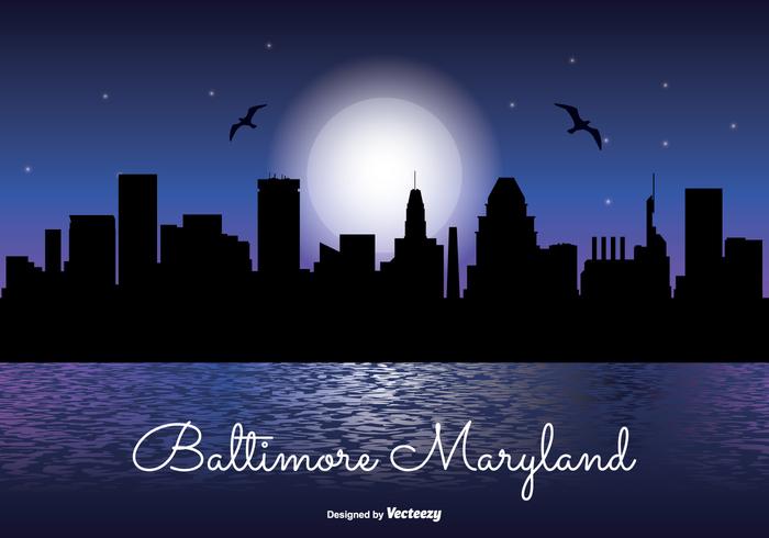 Baltimore Maryland Night Skyline Baltimore Maryland Night Skyline