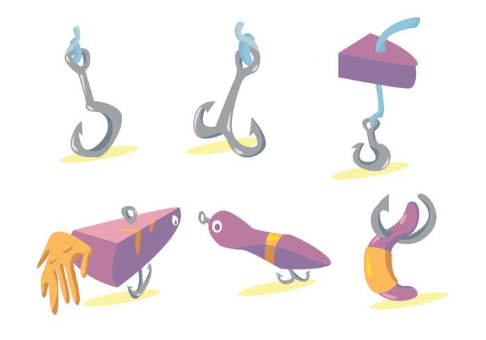 Fish Hook Vector Set