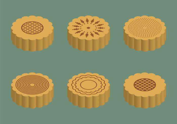 Ilustración vectorial de Mooncake gratis vector