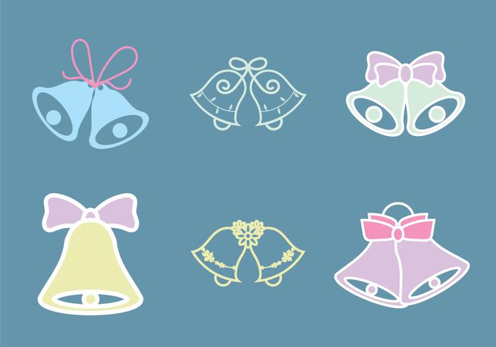 Ilustración vectorial de campanas de boda gratis vector